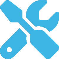 Screwdriver and wrench stylized icon representing the the maintenance included with Cape Cod property management services